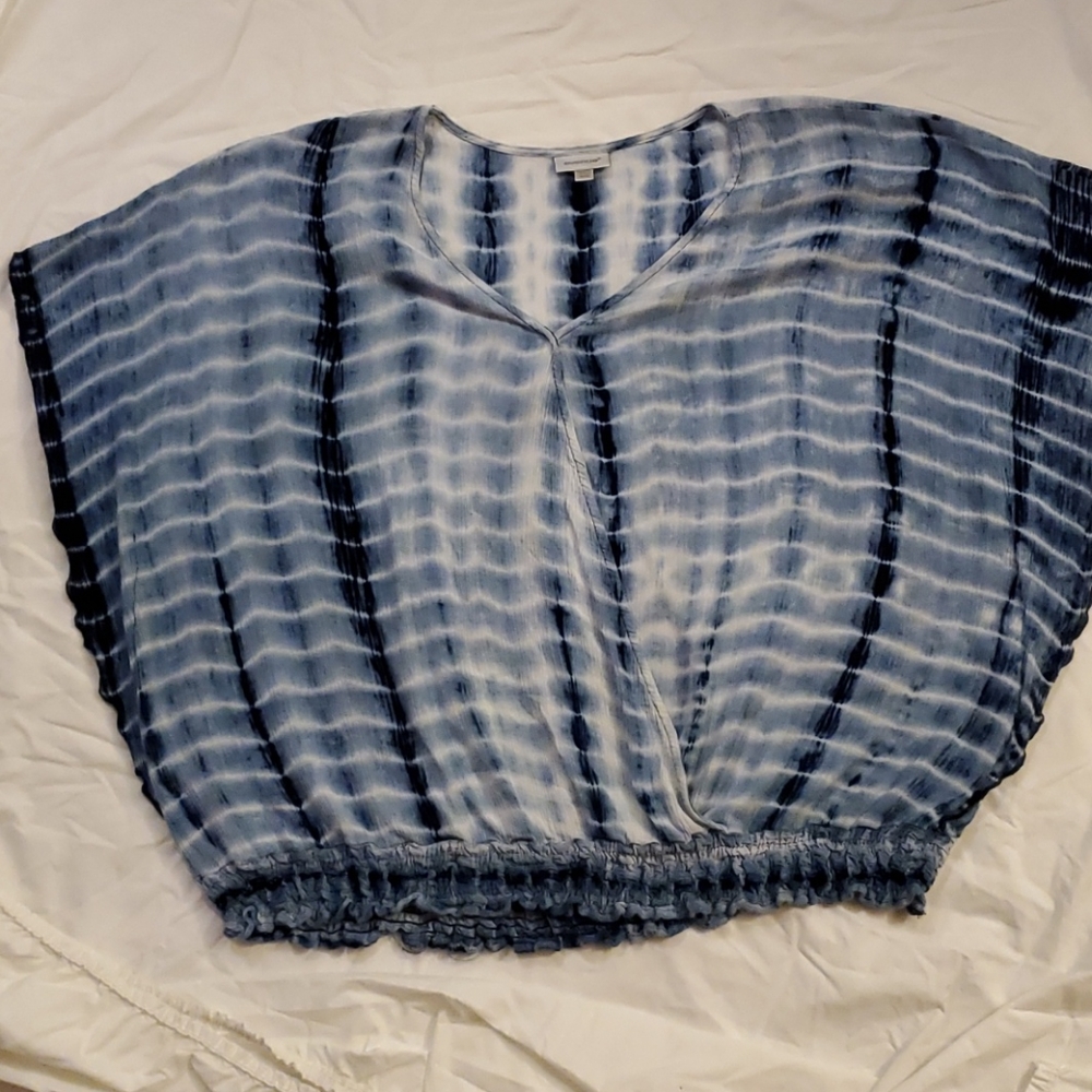 Avenue gathered waist blouse